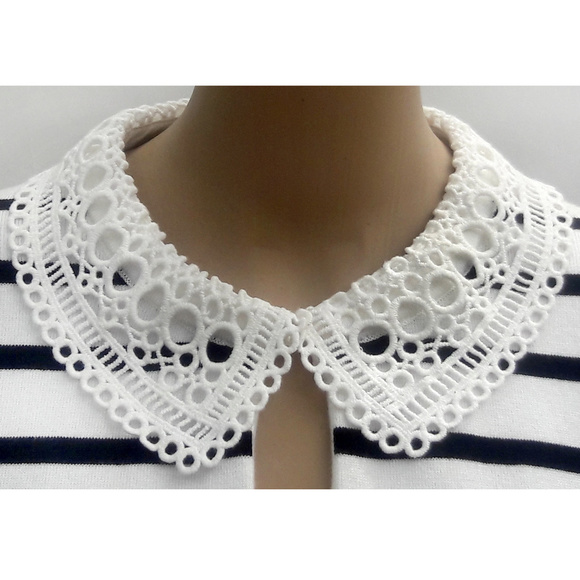 Karl Lagerfeld Black and White Striped Knit Top - Picture 3 of 5